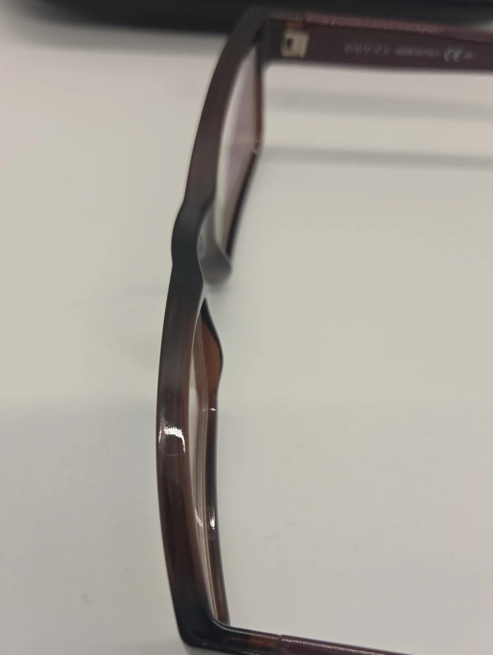 Gucci GG 1021 Dark Brown/Burgundy Rectangular Eyeglass Frame Prescription